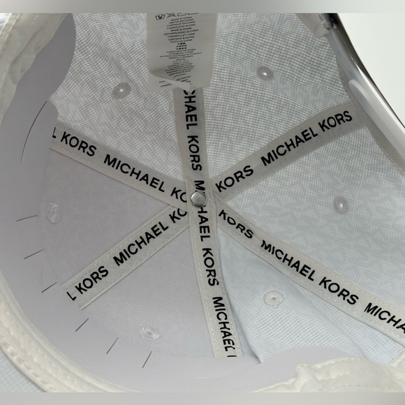 Michael Kors Men's Baseball Hat OS White MK SIG SPORT Performance - Picture 4 of 12